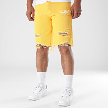 Frilivin - Short Jean 501 Jaune
