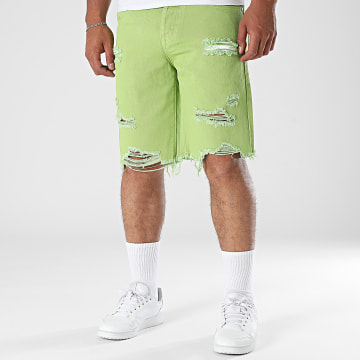 Frilivin - Short Jean 501 Vert Clair