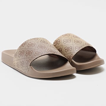 Guess - Claquettes FMJTOKELE19 Marron Beige