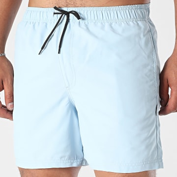 JJREBEL - Short De Bain Hawaii Bleu Clair