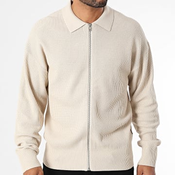 JJREBEL - John Beige Zipped Vest