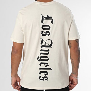 Luxury Lovers - Tee Shirt Oversize Tower Los Ángeles Beige Negro