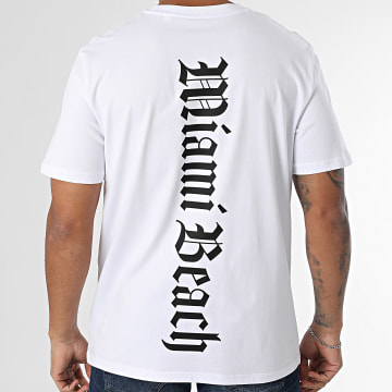 Luxury Lovers - Tee Shirt Oversize Tower Miami Blanco Negro