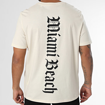 Luxury Lovers - Tee Shirt Oversize Tower Miami Beige Negro