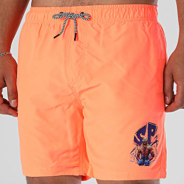 Super Prodige - Badeshorts Energie Orange Fluo Violett