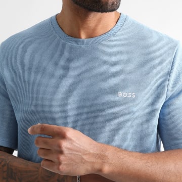 BOSS - Camiseta Waffle 50535891 Azul claro