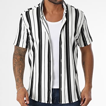 Classic Series - 011 Camicia a maniche corte a righe bianche e nere