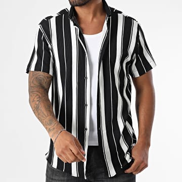 Classic Series - 012 Camicia a maniche corte a righe bianche e nere