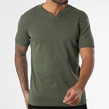 Classic Series - V-neck Tee Shirt 604 Khaki Green