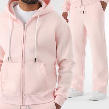 LBO - Ensemble Sweat Zippé Capuche Et Pantalon Jogging 3847 Rose
