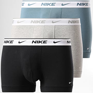 Nike - Lot De 3 Boxers KE1008 Noir Gris Chiné Bleu