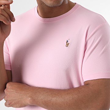 Polo Ralph Lauren - Tee Shirt Custom Slim Flit Classics Rose