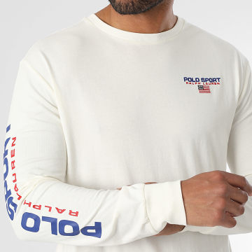 Polo Ralph Lauren - Tee Shirt Manches Longues Logo Sport Ecru