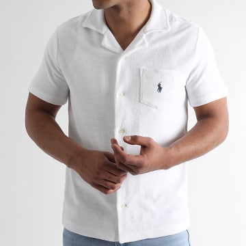 Polo Ralph Lauren - Chemise Manches Courtes Tissu Eponge Original Player Blanc
