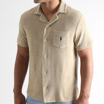 Polo Ralph Lauren - Chemise Manches Courtes Tissu Eponge Original Player Beige