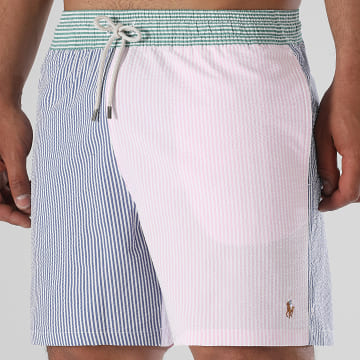 Polo Ralph Lauren - Oxford Badeshorts Weiß Blau Rosa Grün