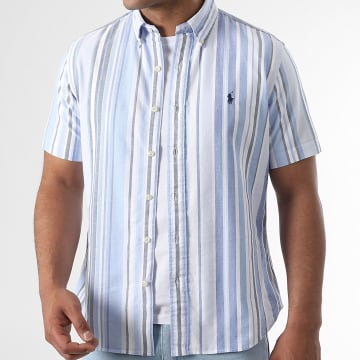 Polo Ralph Lauren - Camicia a maniche corte Original Player White Light Blue Navy Stripe