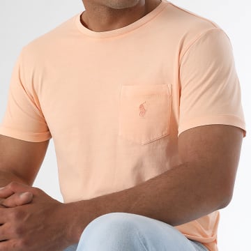 Polo Ralph Lauren - Tee Shirt Pocket Custom Slim Fit Pocket Original Player Naranja