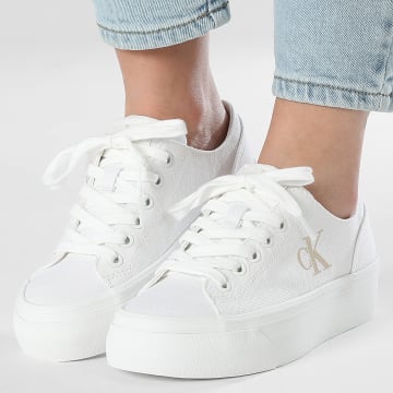 Calvin Klein - Baskets Femme Vulc Flatform Low 1763 Triple Bright White