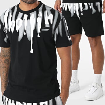 MTX - Ensemble Tee Shirt Oversize Large Et Short Jogging 628 Noir