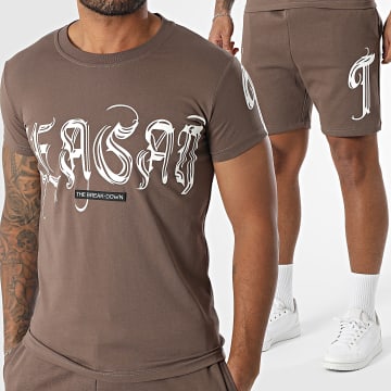 MTX - Ensemble Tee Shirt Et Short Jogging 631 Marron