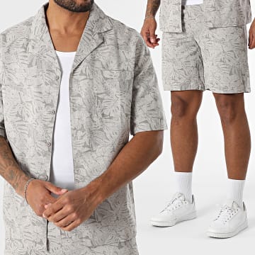 MTX - Ensemble Chemise Manches Courtes Et Short Jogging En Lin 36A Beige