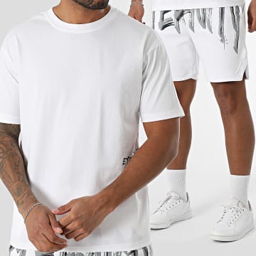 MTX - Ensemble Tee Shirt Oversize Large Et Short Jogging 635 Blanc