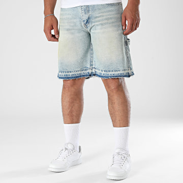 Uniplay - 254 Blue Wash Jeans Shorts Geel