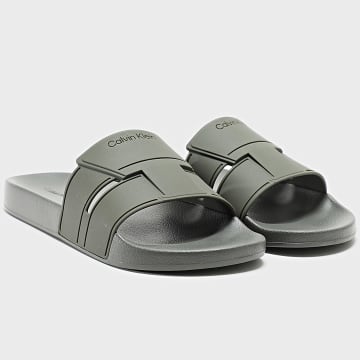 Calvin Klein - Tobogán de Piscina Doble 1752 Caqui Verde