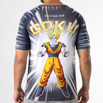 Dragon Ball Z - Maillot Collector Jersey Goku Bleu Marine Gris Jaune