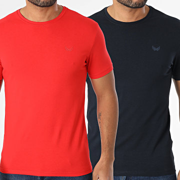 Kaporal - Lot De 2 Tee Shirts Tift Bleu Marine Rouge