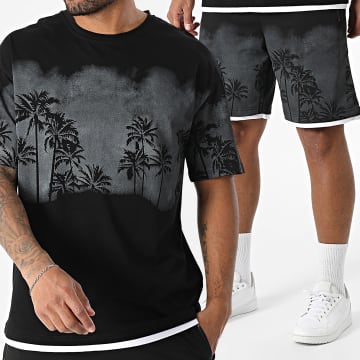 MTX - Ensemble Tee Shirt Oversize Large Et Short Jogging 256 Noir Gris