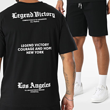 MTX - Ensemble Tee Shirt Oversize Large Et Short Jogging 8JA Noir