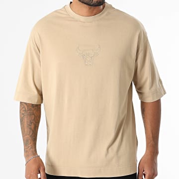 New Era - Oversized T-shirt Large NBA gewassen box Chicago Bulls 60667857 Beige