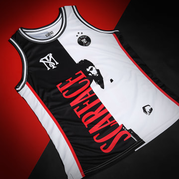 Scarface - Débardeur Collector Jersey Tony Montana Noir Blanc