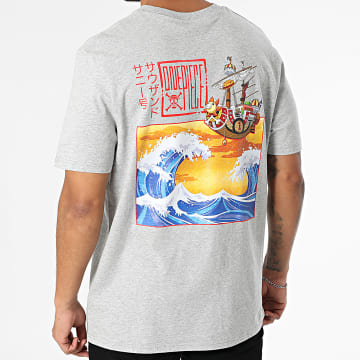One Piece - Kanagawa Oversized Tee Shirt Gris Heather