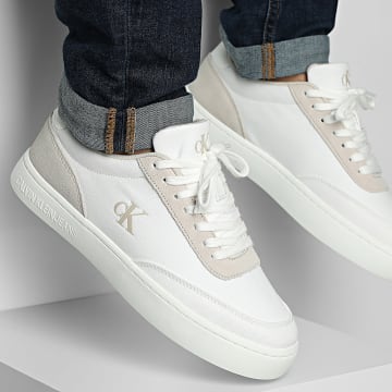 Calvin Klein - Cestini Classic Cupsole MG Canvas 1218 Bright White Eggshell
