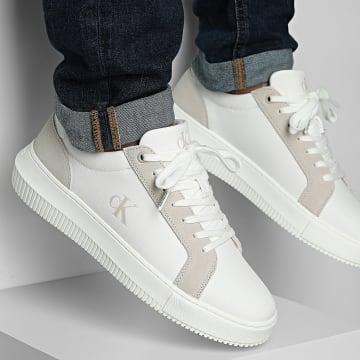 Calvin Klein - Cestini Chunky Cupsole MG Canvas 1219 Bright White Eggshell