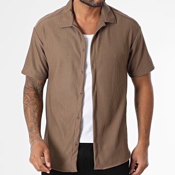 Classic Series - 472 Camicia marrone a maniche corte