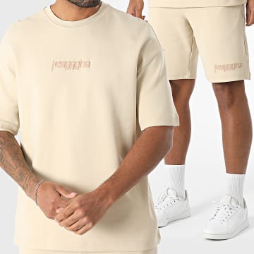 Classic Series - Ensemble Tee Shirt Oversize Et Short Jogging 024 Beige