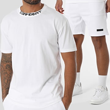 MTX - Ensemble Tee Shirt Oversize Large Et Short Jogging 637 Blanc