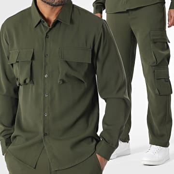 MTX - Kombination aus Surchemise und Cargohose in Khaki Grün
