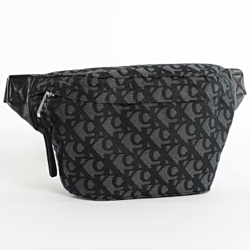 Calvin Klein - Sac Banane Unstructured Monogram 3177 Noir Gris Anthracite