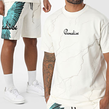 Classic Series - Ensemble Tee Shirt Et Short Jogging 34T Ecru
