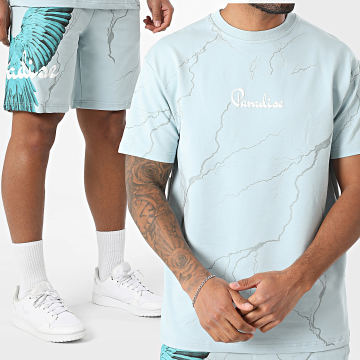 Classic Series - Ensemble Tee Shirt Et Short Jogging 34T Bleu Clair