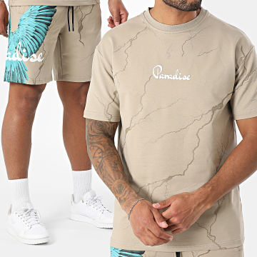 Classic Series - Ensemble Tee Shirt Et Short Jogging 34T Beige