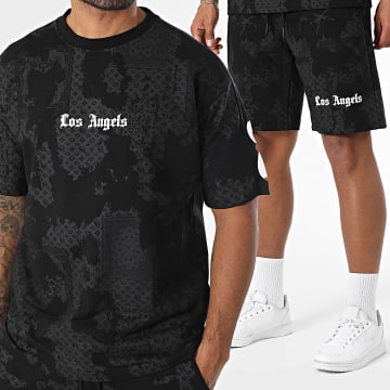 Classic Series - Ensemble Tee Shirt Et Short Jogging 89T Noir Gris Anthracite
