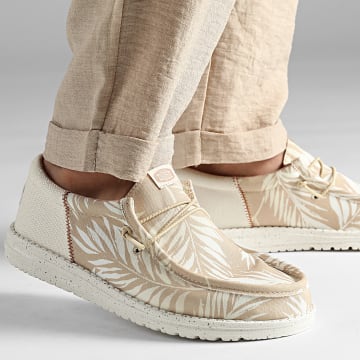 Hey Dude - Wally Funk Psych Palm Wood Ash Egret Loafers
