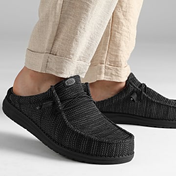 Hey Dude - Wally Slip Stretch Sox Zwarte Loafers