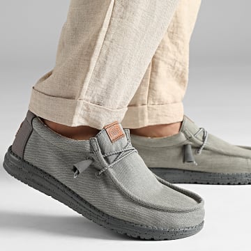 Hey Dude - Wally Gewassen Canvas Houtskool Loafers